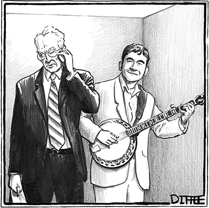 Banjo cartoon from a recent copy of The New Yorker